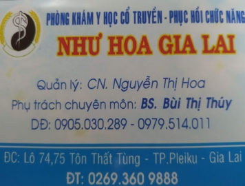 Phòng Khám Y Học Cổ Truyền & PHCN Như Hoa Gia Lai